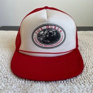 Vintage Joe Huber Family Restaurant Mesh Snapback Trucker Rope Hat OSFA Two Tone
